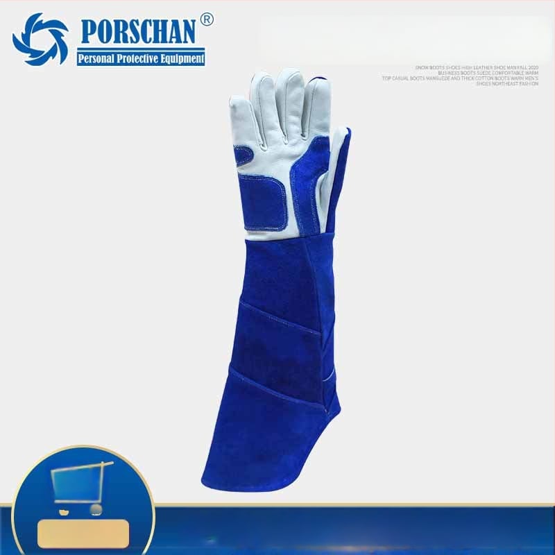 PORSCHAN Tehénbőr hegesztő kesztyűk - Anyag: tehénbőr; Funkció: hegesztő kesztyűk; Alkalmazás: személyes védelem