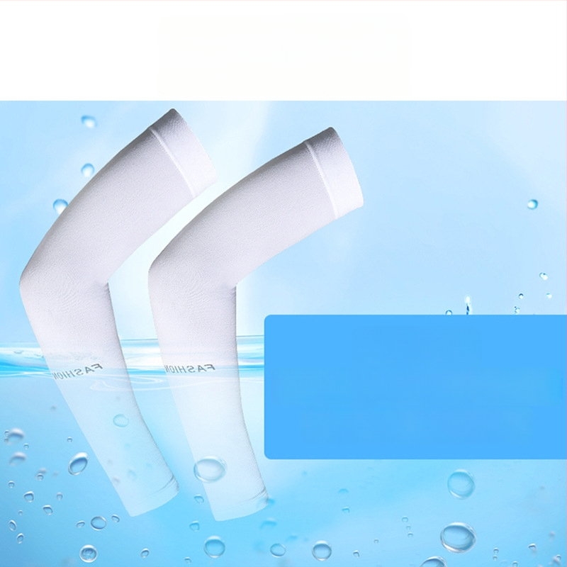Manșete din ice silk cu protecție UV, lungi, țesătură pe bază de nailon, conținut de 90.8%