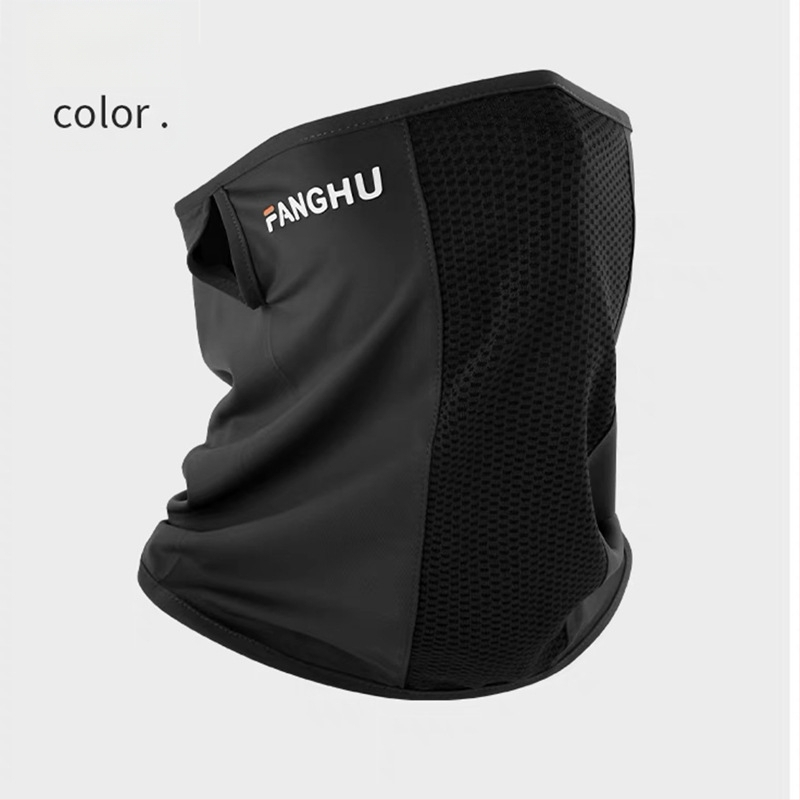 Férfi napsugárvédelmi arcmaszk nyári kerékpározáshoz – légáteresztő, UV-védelem, szélálló, rovarriasztó, Ice Silk poliészter sál