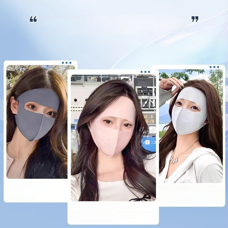 Teljes arcú UV-szűrős maszk – Uniszex, Nylon, Háromszög alak, Sokoldalú stílus, Tavasz, Ősz és Nyár