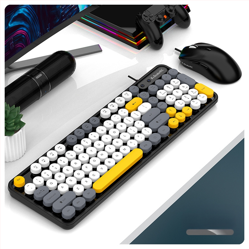 Viper K2 ενσύρματο σετ πληκτρολογίου και ποντικιού - 98 πλήκτρα, αδιάβροχο σχέδιο, καλώδιο 1,5 m, πλαστική κατασκευή