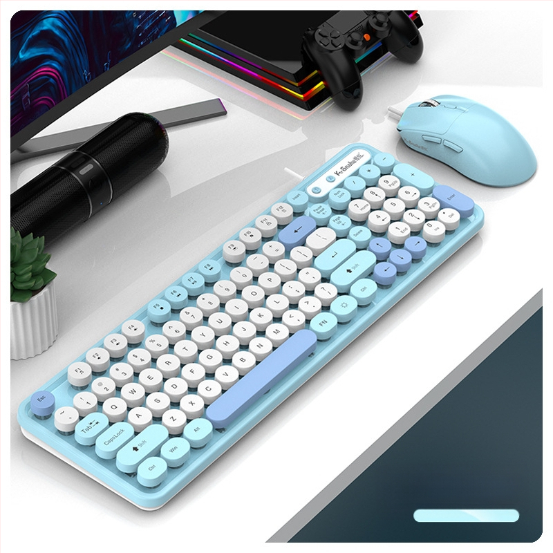 Viper K2 ενσύρματο σετ πληκτρολογίου και ποντικιού - 98 πλήκτρα, αδιάβροχο σχέδιο, καλώδιο 1,5 m, πλαστική κατασκευή