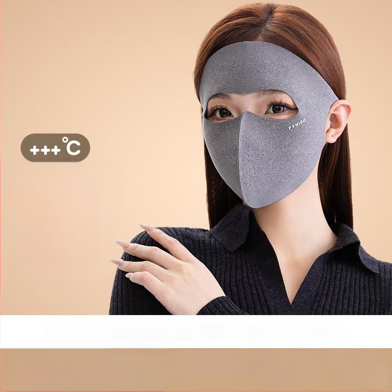 Зимна велокапачка с маска за защита на очите, Derong материал, ветроустойчива, UV50+ защита, ушна лента, унисекс