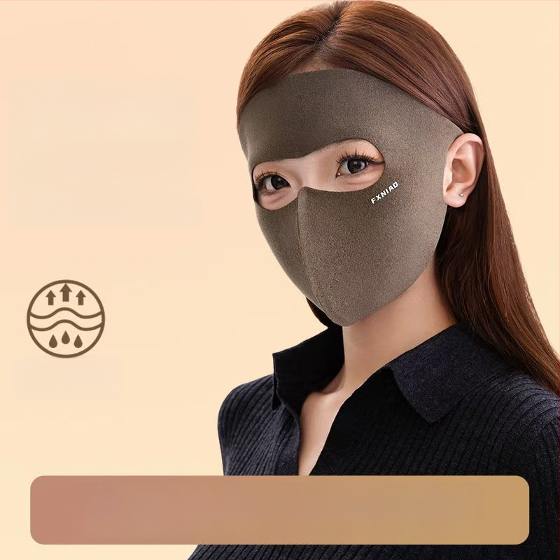 Зимна велокапачка с маска за защита на очите, Derong материал, ветроустойчива, UV50+ защита, ушна лента, унисекс