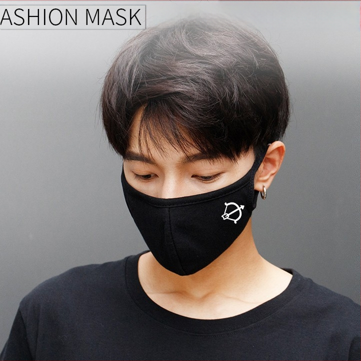 Puuvillane näomask, tolmukaitse, hingav, UV-kaitse, universaalne, kõrvaklippidega disain