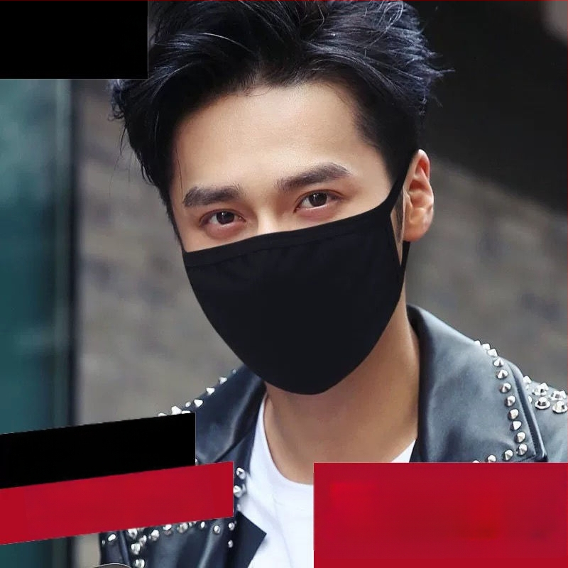 Puuvillane näomask, tolmukaitse, hingav, UV-kaitse, universaalne, kõrvaklippidega disain