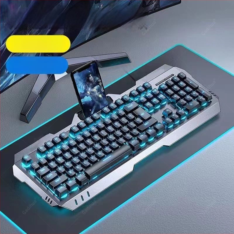 Σετ μηχανικού πληκτρολογίου και ποντικιού, ενσύρματο, με ανάπαυση καρπού, χωρίς φωτισμό