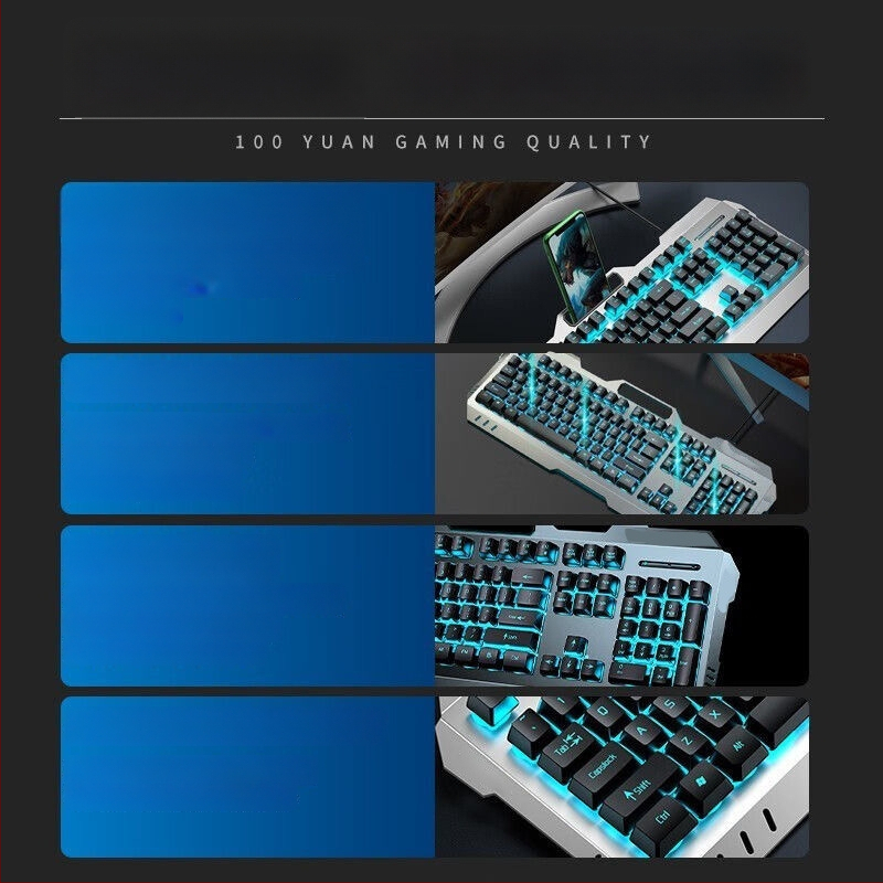 Σετ μηχανικού πληκτρολογίου και ποντικιού, ενσύρματο, με ανάπαυση καρπού, χωρίς φωτισμό