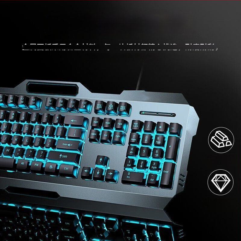 Σετ μηχανικού πληκτρολογίου και ποντικιού, ενσύρματο, με ανάπαυση καρπού, χωρίς φωτισμό