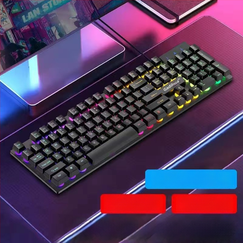 Σετ μηχανικού πληκτρολογίου και ποντικιού, ενσύρματο, με ανάπαυση καρπού, χωρίς φωτισμό