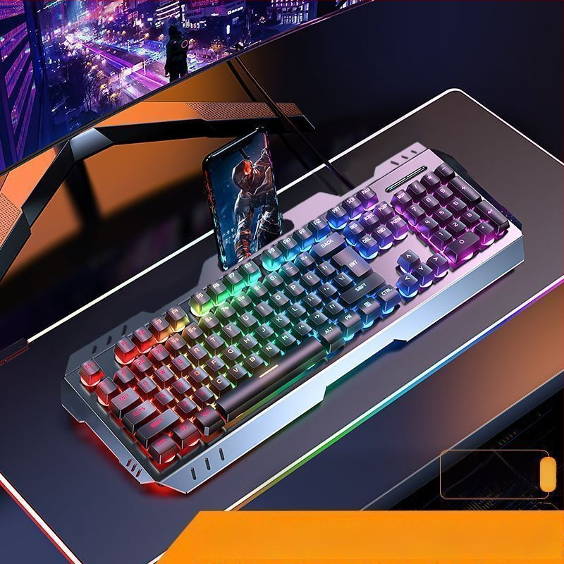 Σετ μηχανικού πληκτρολογίου και ποντικιού, ενσύρματο, με ανάπαυση καρπού, χωρίς φωτισμό