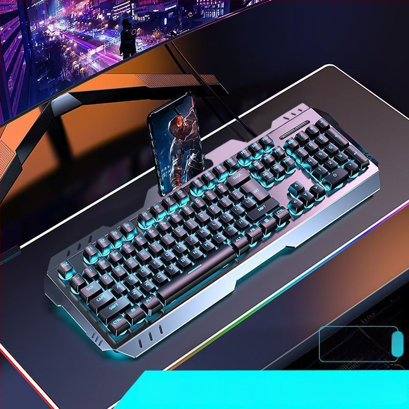 Σετ μηχανικού πληκτρολογίου και ποντικιού, ενσύρματο, με ανάπαυση καρπού, χωρίς φωτισμό