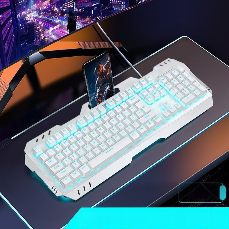 Σετ μηχανικού πληκτρολογίου και ποντικιού, ενσύρματο, με ανάπαυση καρπού, χωρίς φωτισμό