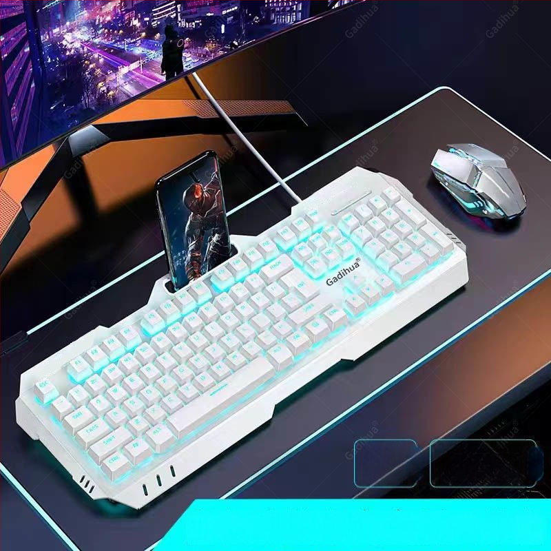 Σετ μηχανικού πληκτρολογίου και ποντικιού, ενσύρματο, με ανάπαυση καρπού, χωρίς φωτισμό