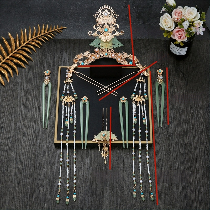 Etno stiliaus moters galvos aksesuaras, lydinys, elektroplatavimas, baltos kristalai