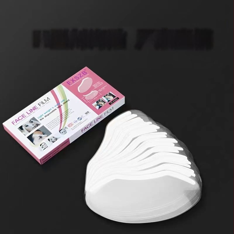 Egyszer használatos frufruvédő arcvédő — átlátszó arcvédő, szemvédel hajvágás közben