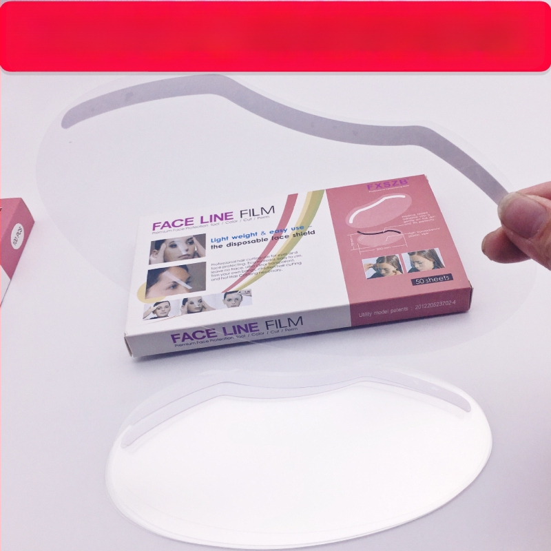 Egyszer használatos frufruvédő arcvédő — átlátszó arcvédő, szemvédel hajvágás közben