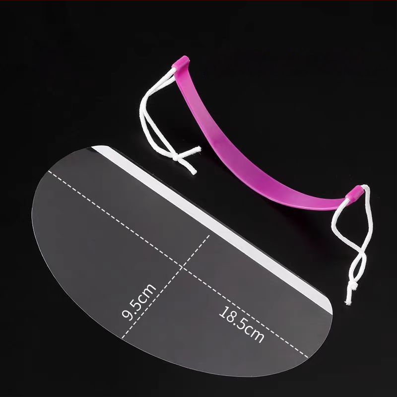 Egyszer használatos, áttetsző arcmaszk frizurához – frufru fedés az arc védelméért, alkalmas dauerhez és festéshez; 50 darabos csomag; kizárólag fodrászszalonban használható