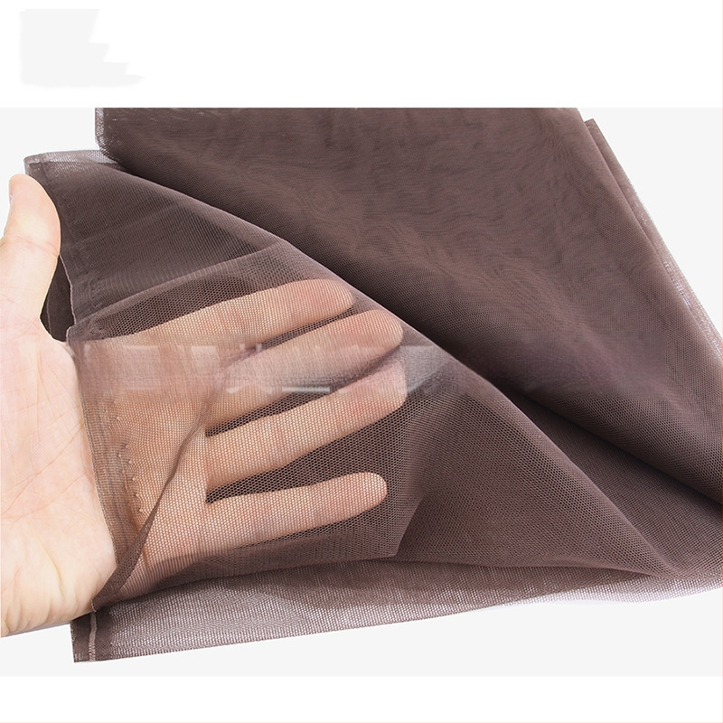 Šveicarijos nėrinių parūka, tiesūs plaukai, šilko/P Silk mišinys, tinklinė priekinė dalis