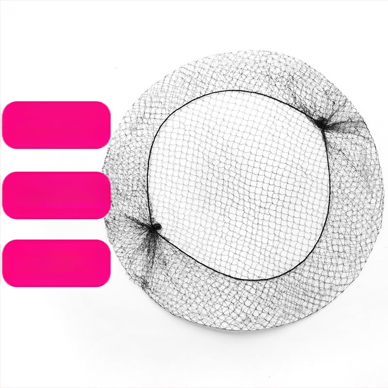 Plasă de păr invizibilă pentru coc, din nailon, ochiuri de 5 mm, set de 10 bucăți