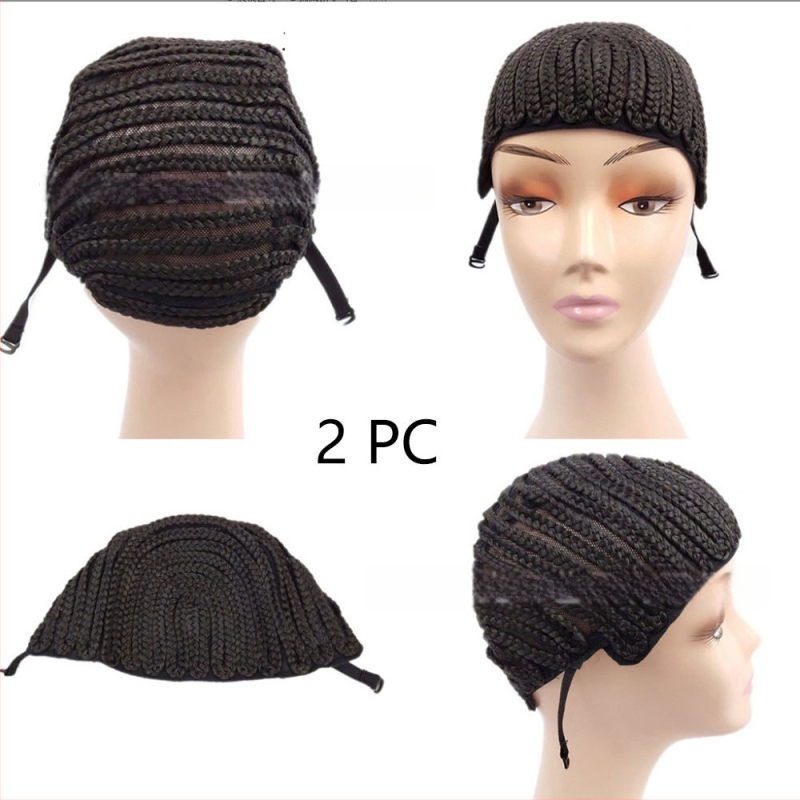 Plaukų kepurėlės parukė su mažomis pintimis, tinklinė skrybėlė, trumpi plaukai, natūralus įvaizdis