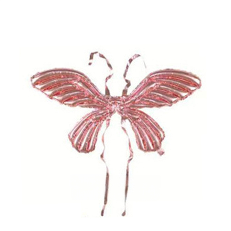 Pillangó szárnyait idéző lufi, rajzfilmfigurás állat alak, akasztó hátsó stílus, gradiens befejezés, logo OK