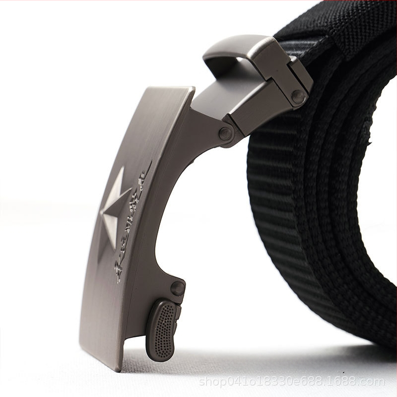 Automata övcsat ötvözött anyagból, téglalap alakú, ötágú csillag mintázat, uniszex, üzleti stílus