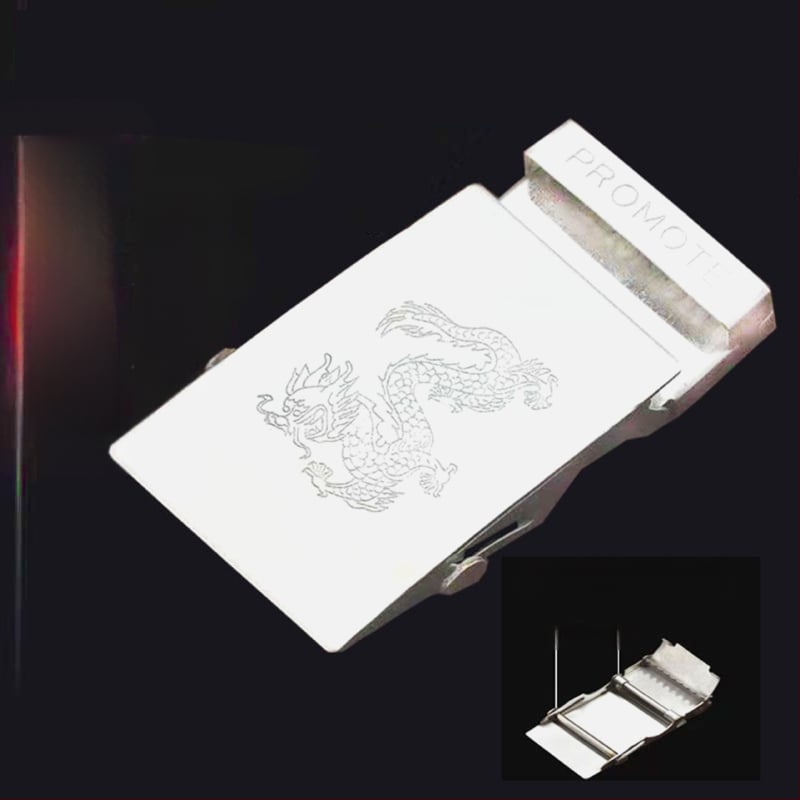 Rozsdamentes acél övcsat, görgőcsat, téglalap alakú, sima/lemezes csat, férfiaknak, minimalist stílus, övklipsz