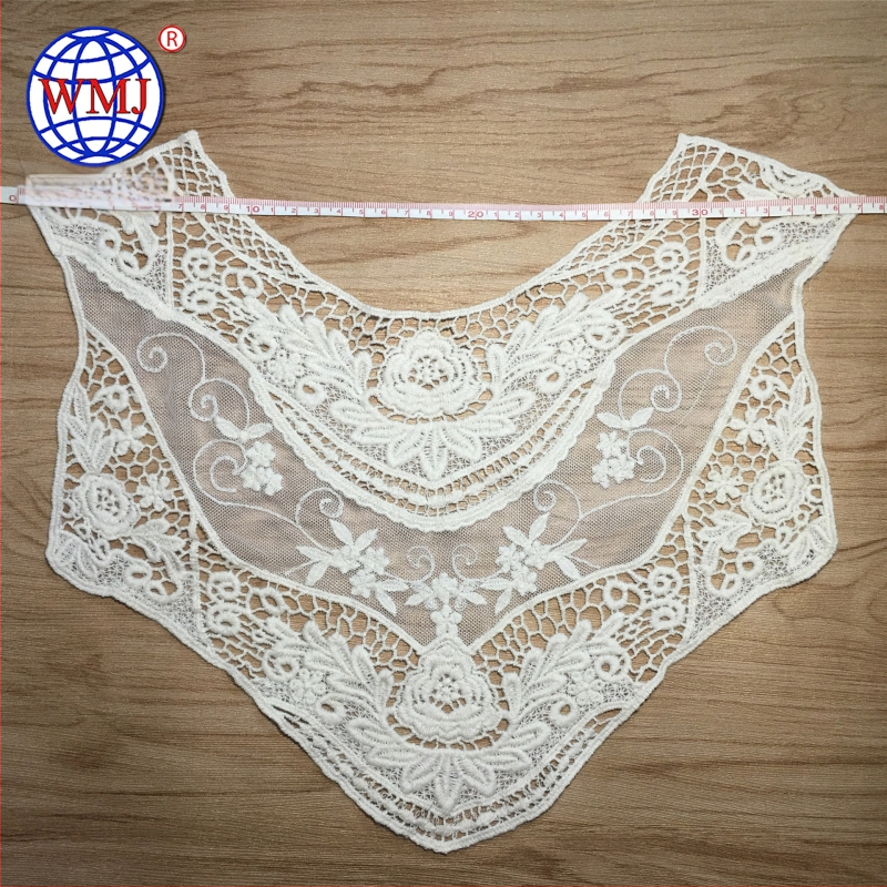 Gallér virág pamutfonalból készült hímzett díszítéssel – vintage stílus, Vimeca, női ruházathoz tartozó kiegészítő