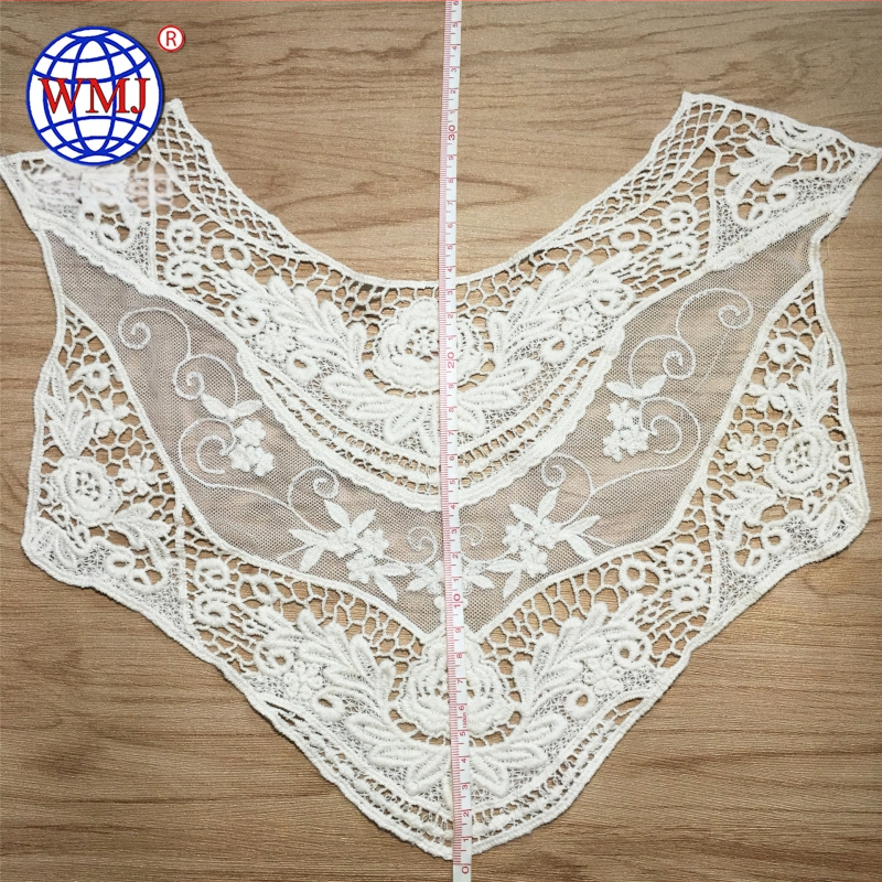 Gallér virág pamutfonalból készült hímzett díszítéssel – vintage stílus, Vimeca, női ruházathoz tartozó kiegészítő