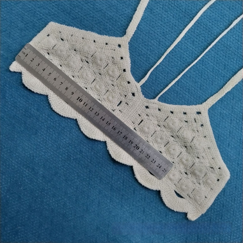 Női csipkés gallér vízoldódó hímzé pamutfonalból