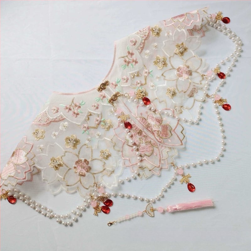 Hímzett zsinór díszítéssel és gyöngyökkel, virág motívum, poliészter fonalból, kínai stílusú ruhákhoz és gyermekruhákhoz