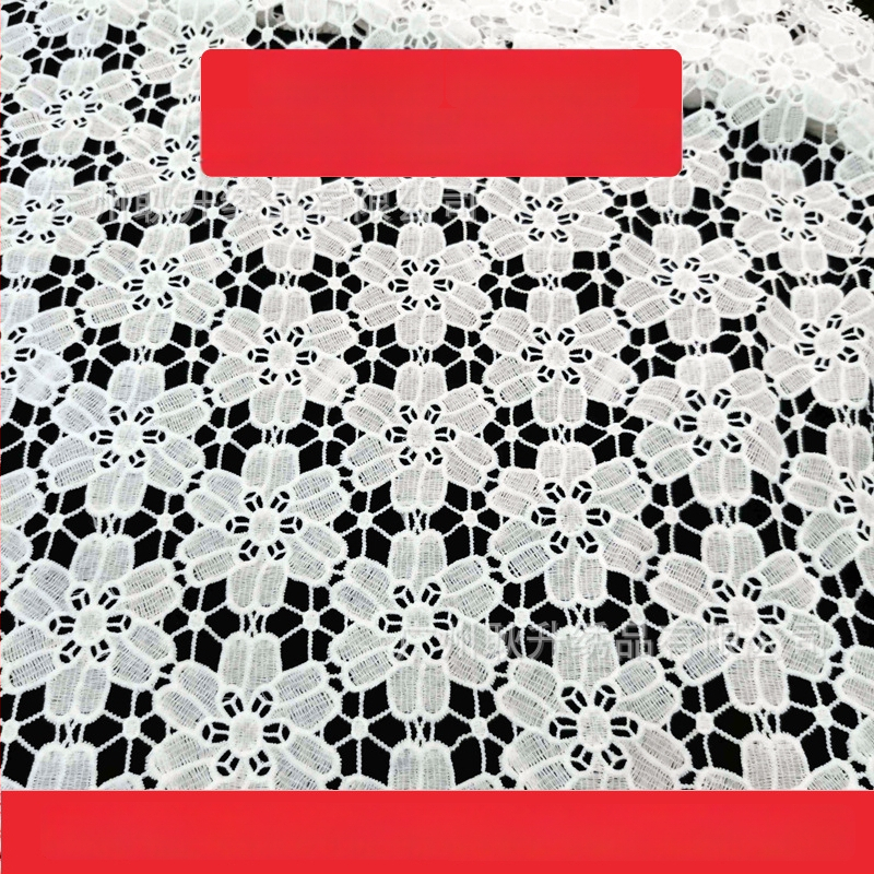 GS tej-selyem vízoldható csipke, hímzett gallér virággal – női ruházati kiegészítő