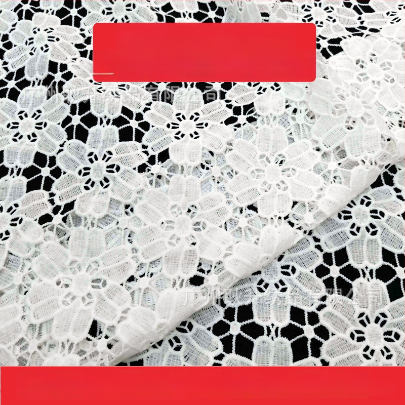 GS tej-selyem vízoldható csipke, hímzett gallér virággal – női ruházati kiegészítő