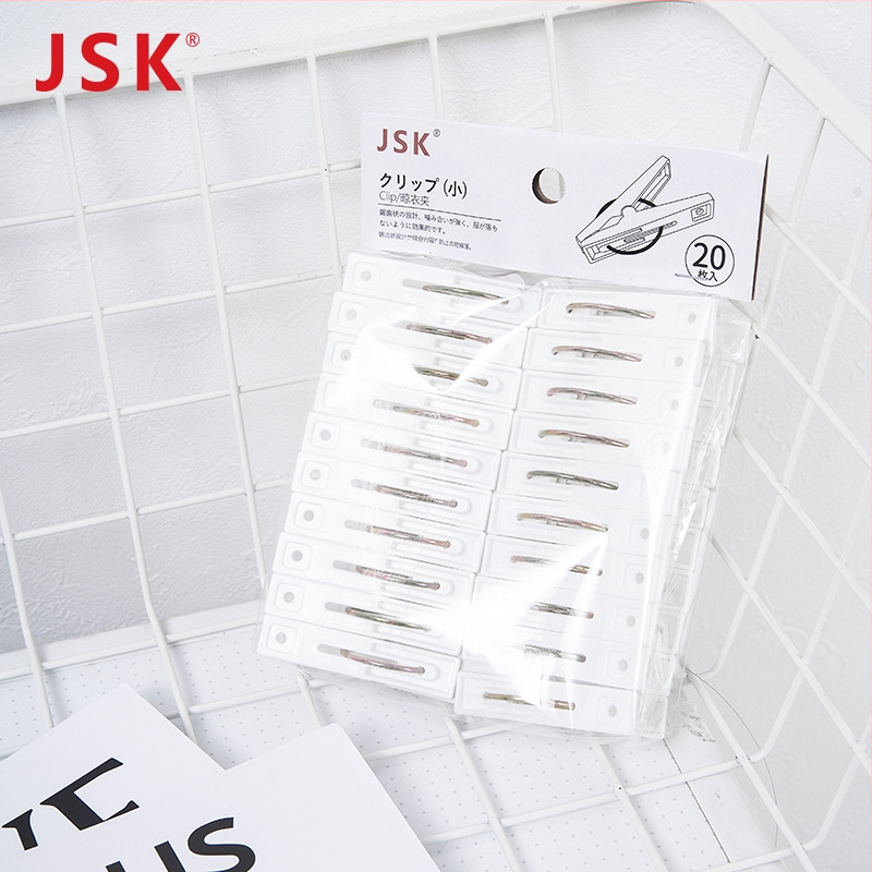 JSK ruhaszárító csipesz | Műanyag, modell 30001 | Fehérnemű, zokni, sál, nyakkendő számára | 120 darab