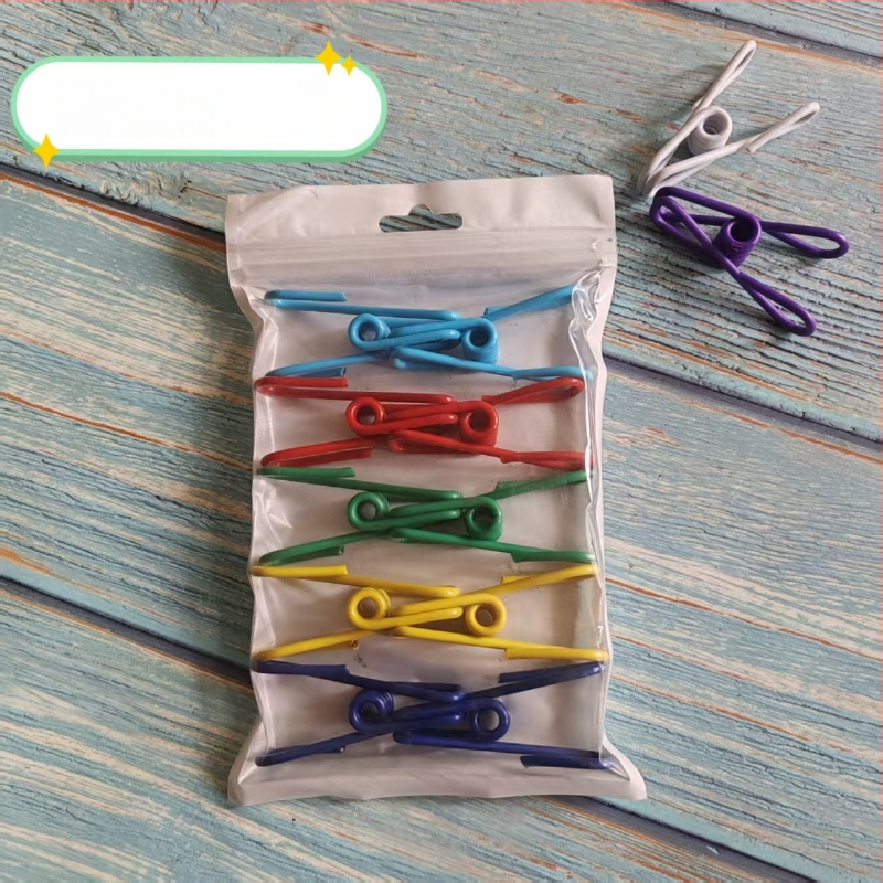 Ruhaakasztóklipszek – öntött műanyagból, nem hajlítható, 240 darabos doboz, többfunkciós ruhaszárításhoz és élelmiszer lezárásához