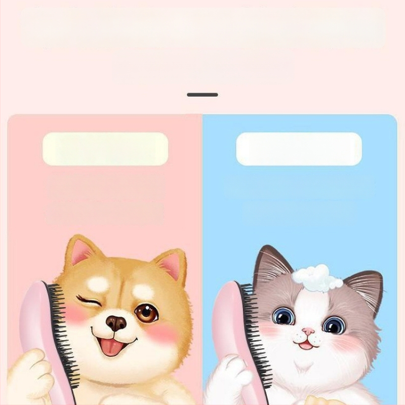 Χτένα περιποίησης σκύλων με μασάζ – ABS υλικό, για Μπιχόν Φριζέ, αφαίρεση χαλαρού τριχώματος