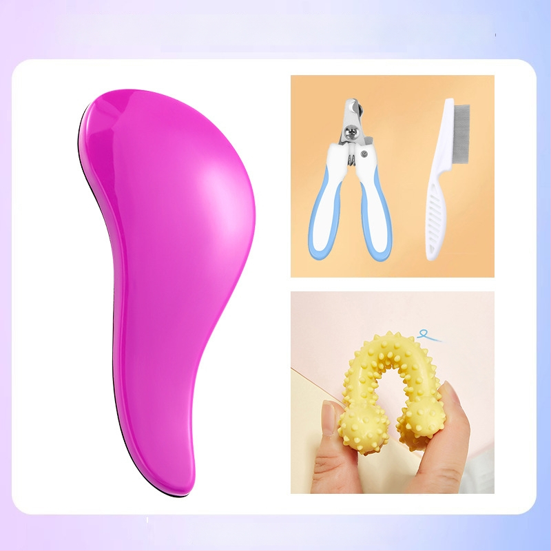 Χτένα περιποίησης σκύλων με μασάζ – ABS υλικό, για Μπιχόν Φριζέ, αφαίρεση χαλαρού τριχώματος