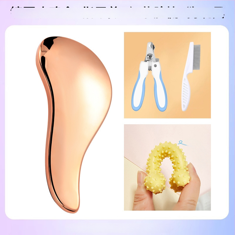 Χτένα περιποίησης σκύλων με μασάζ – ABS υλικό, για Μπιχόν Φριζέ, αφαίρεση χαλαρού τριχώματος