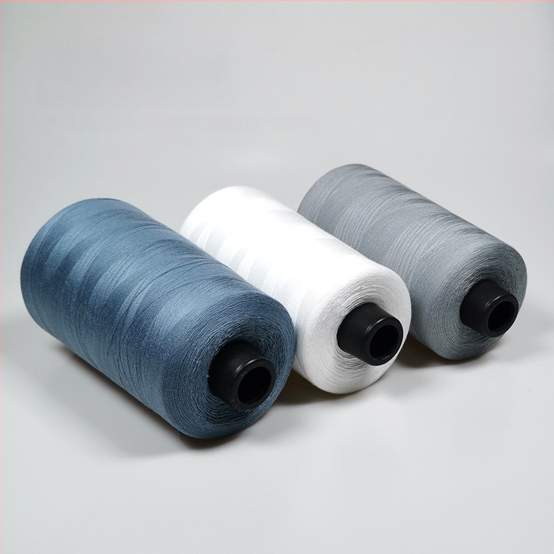 Ață de cusut poliester de înaltă viteză, marca Double Canary; 100% fibre scurte de poliester; Origine: Shunde, Foshan; Potrivit pentru genți, îmbrăcăminte și textile pentru casă.