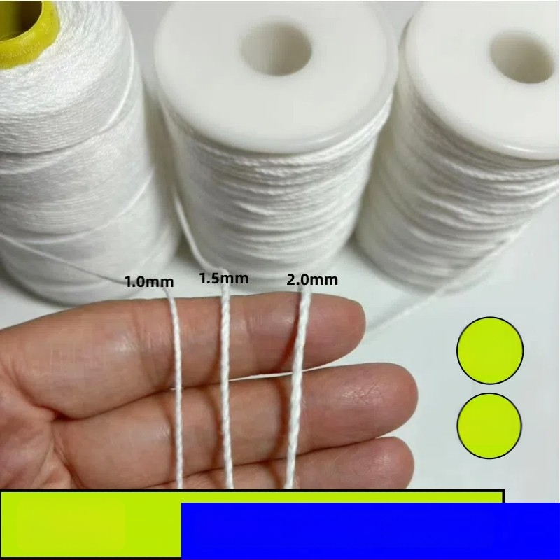 Șnur de bumbac pentru textile și îmbrăcăminte — cusut manual, textură groasă, fără ceară; material principal: șnur de bumbac; potrivit pentru linii de legare, etichete și webbings textile