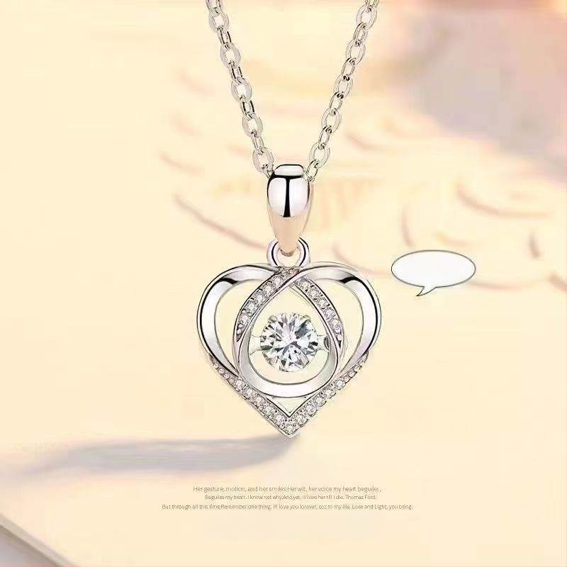 Rézből készült nyaklánc geometriai formával és szívmedállal, friss és édes stílus, 2025 tavasz