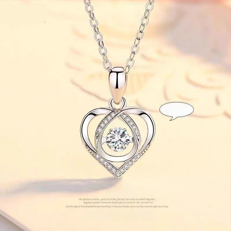 Rézből készült nyaklánc geometriai formával és szívmedállal, friss és édes stílus, 2025 tavasz