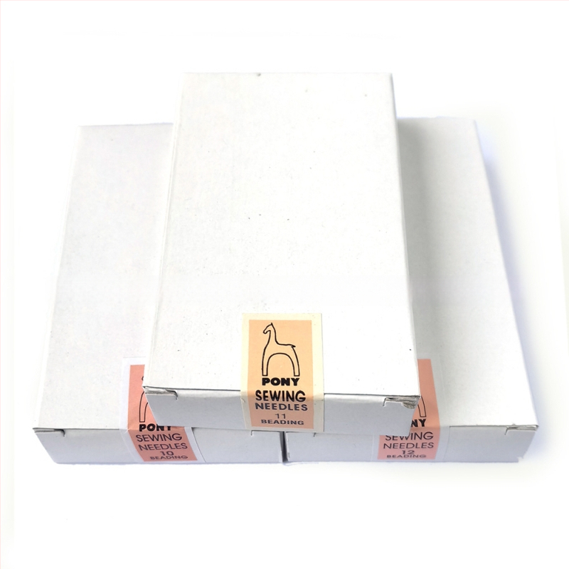 PONY gyöngyfűző tű, acél tű kézi varráshoz, karcsú, importált