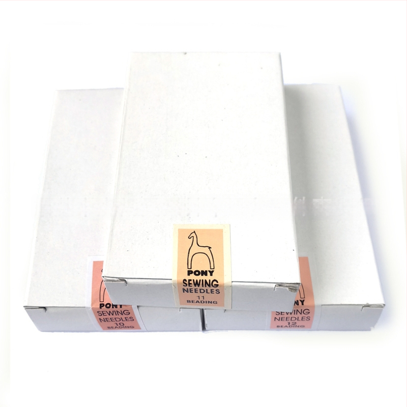 Gyöngyfűző tű, PONY márka, szénacél, vékony, kézműves, India eredetű