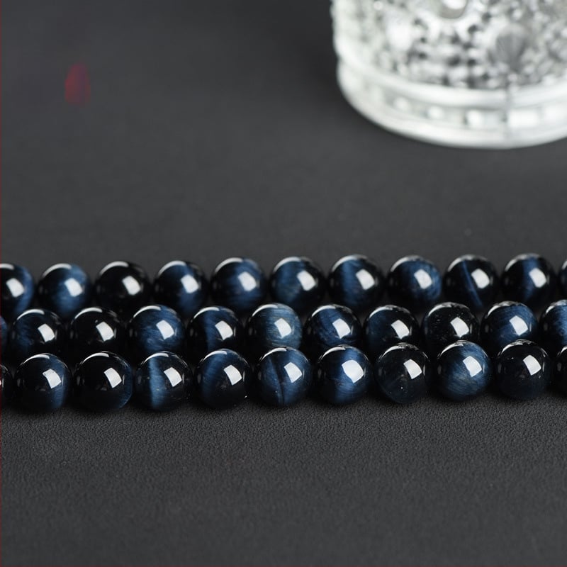 Tigra acs pērlītes, apaļas, pulētas, daļēji gatavas rotaslietu sastāvdaļas DIY