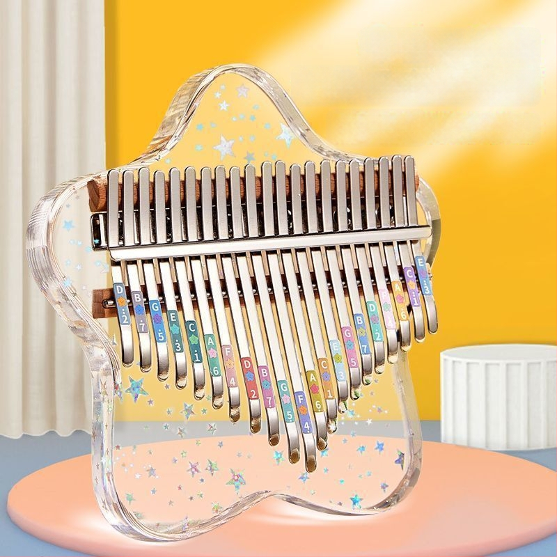Kalimba από διαφανές ακρυλικό (thumb piano) – υψηλός ήχος, τόνος A, φορητή για αρχάριους