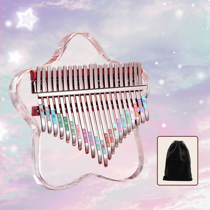 Kalimba από διαφανές ακρυλικό (thumb piano) – υψηλός ήχος, τόνος A, φορητή για αρχάριους