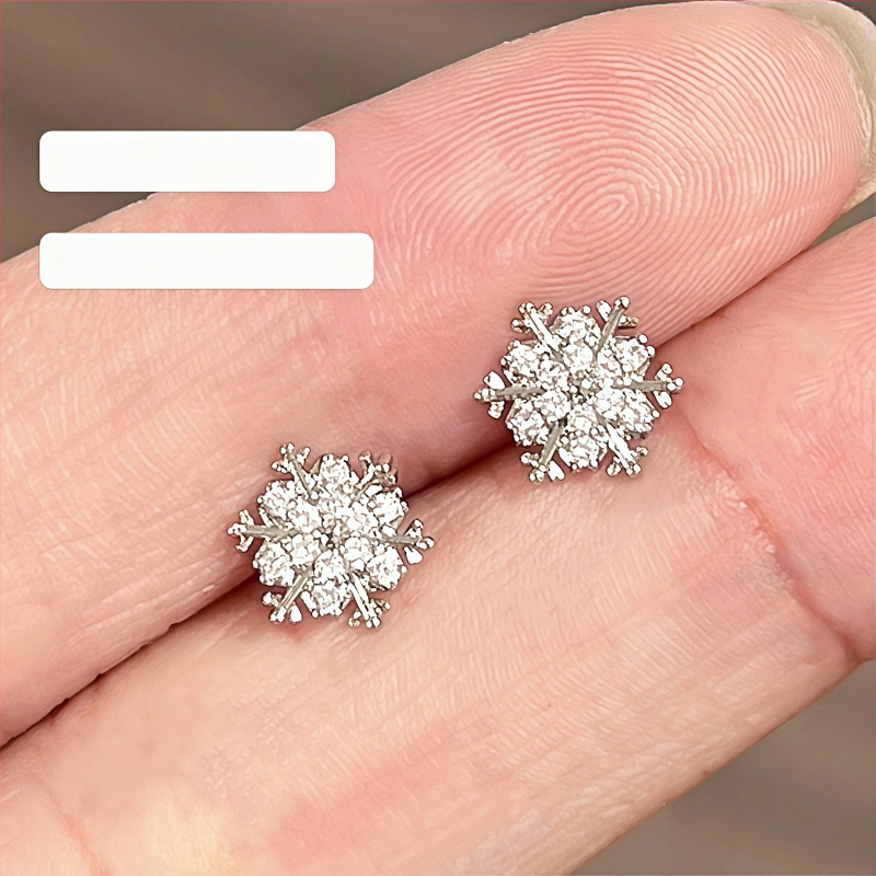 Ушни обици Simang Jewelry — висок клас, синтетични циркония камъни, ушни игли от титаниева стомана, покритие с истинско злато, за жени