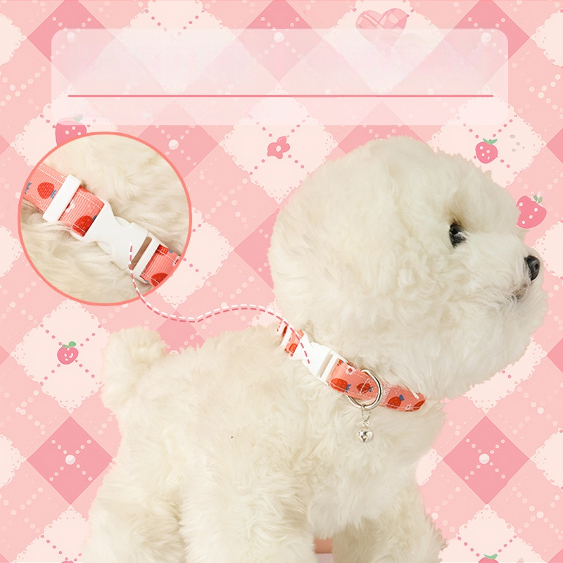 Augintinio harnasas ir pavadėlio rinkinys — karikatūrų raštas, austas audinys